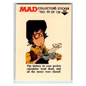MAD Collector's Sticker No. 99 of 128 1983 E.C. Publications